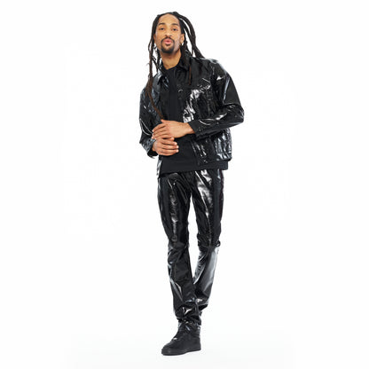 Cult's Type II Patten Leather Black Jacket In Black