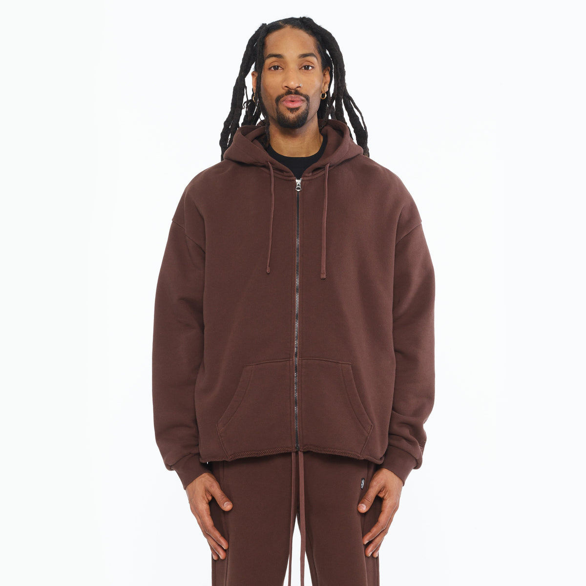 French Terry Zip Hooded Sweatshirt 620 Grams | Pinecone