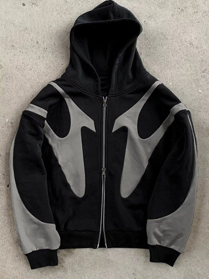 Men's oversized color-block hoodie