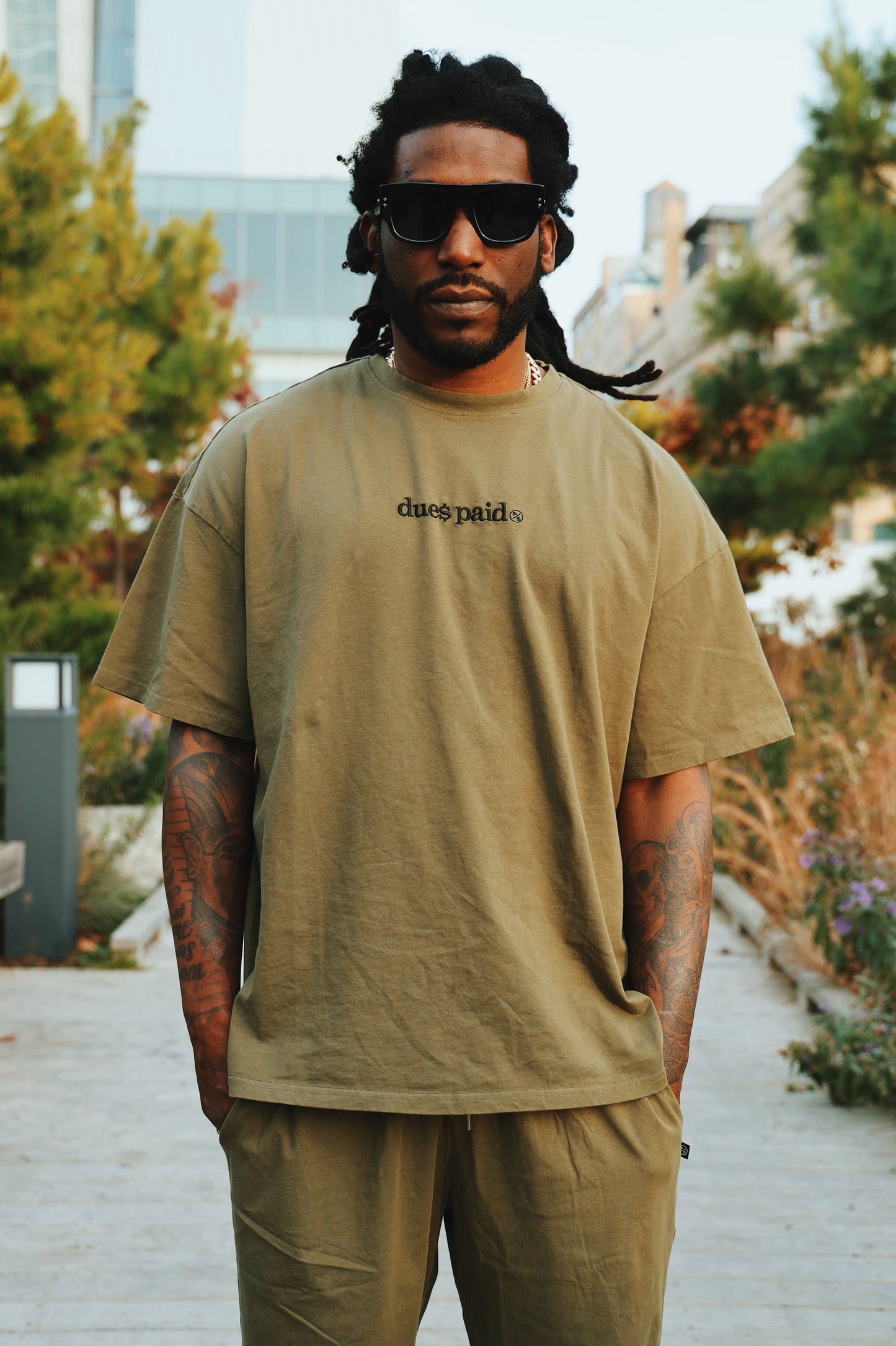 Dues Paid Shorts | Military Green