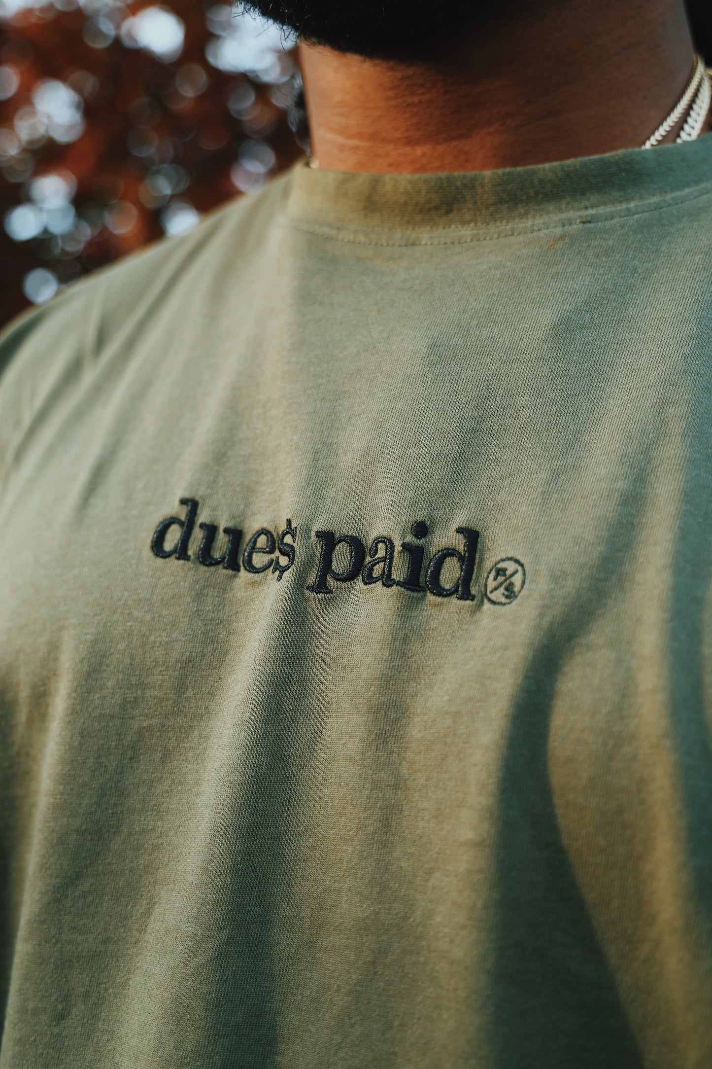 Dues Paid Oversize Shirt | Military Green