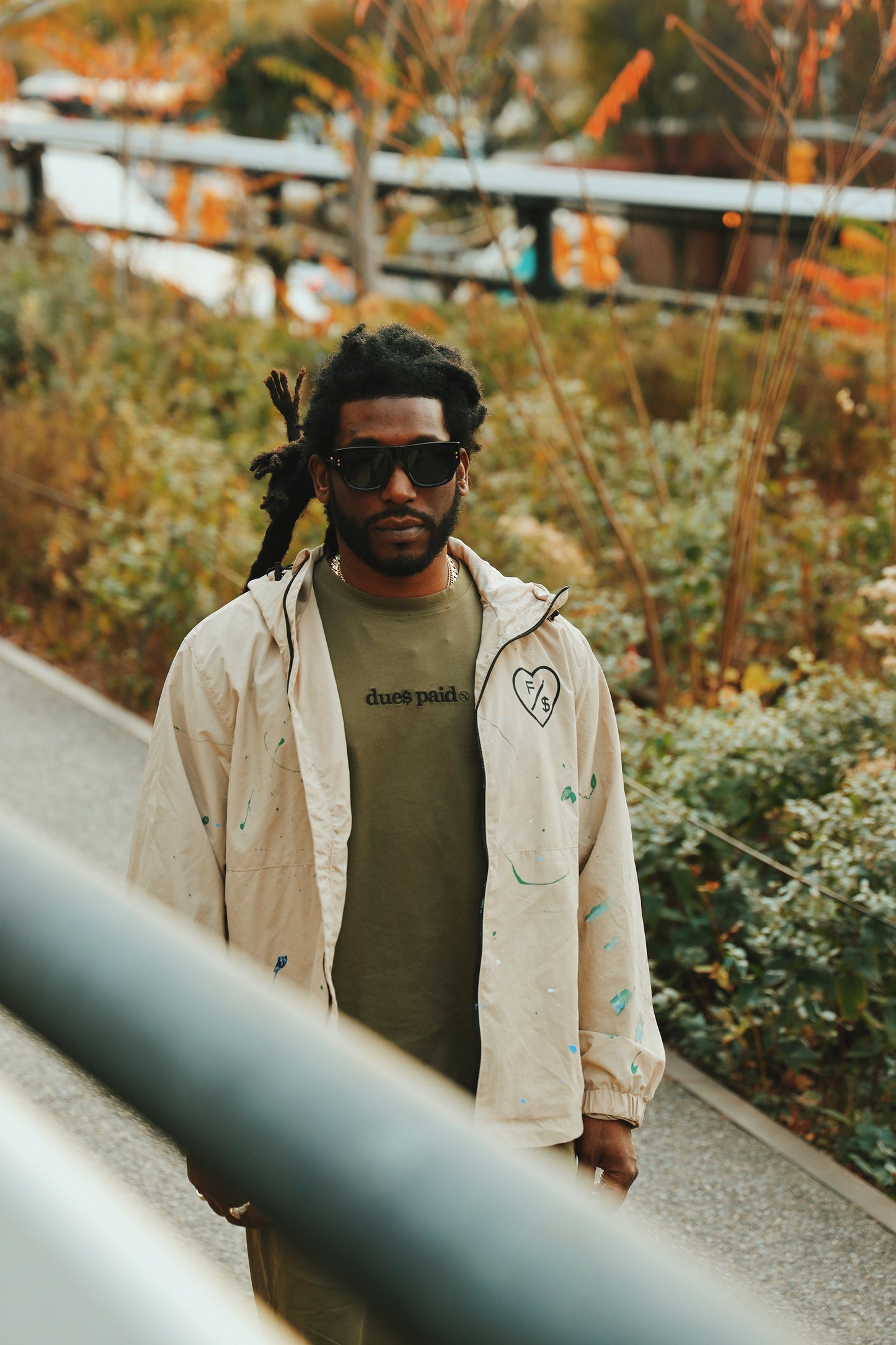 Dues Paid Oversize Shirt | Military Green