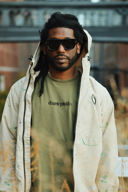 Dues Paid Oversize Shirt | Military Green