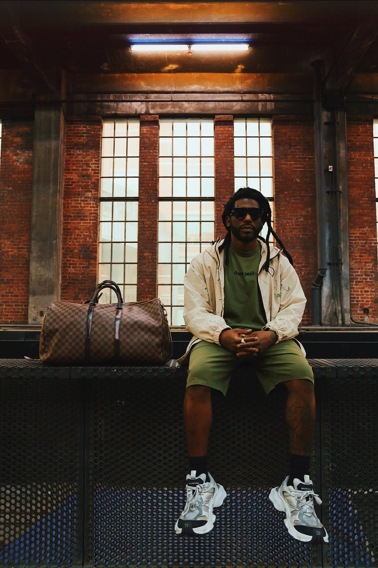 Dues Paid Oversize Shirt | Military Green