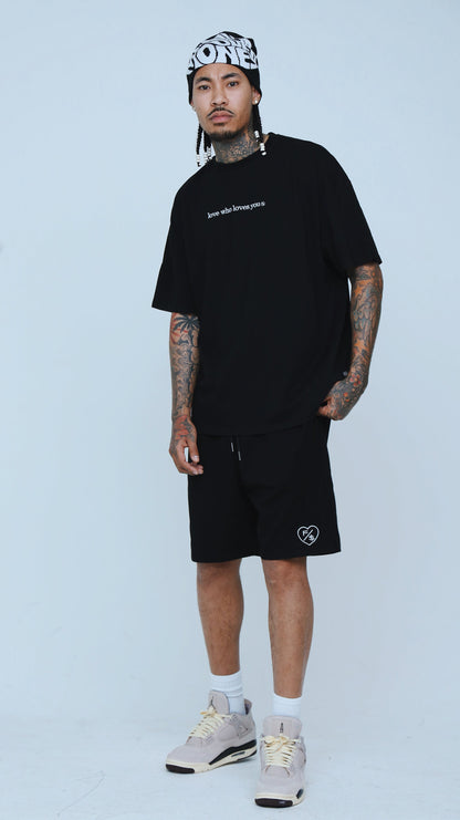 Love Who Loves You Shorts | Black