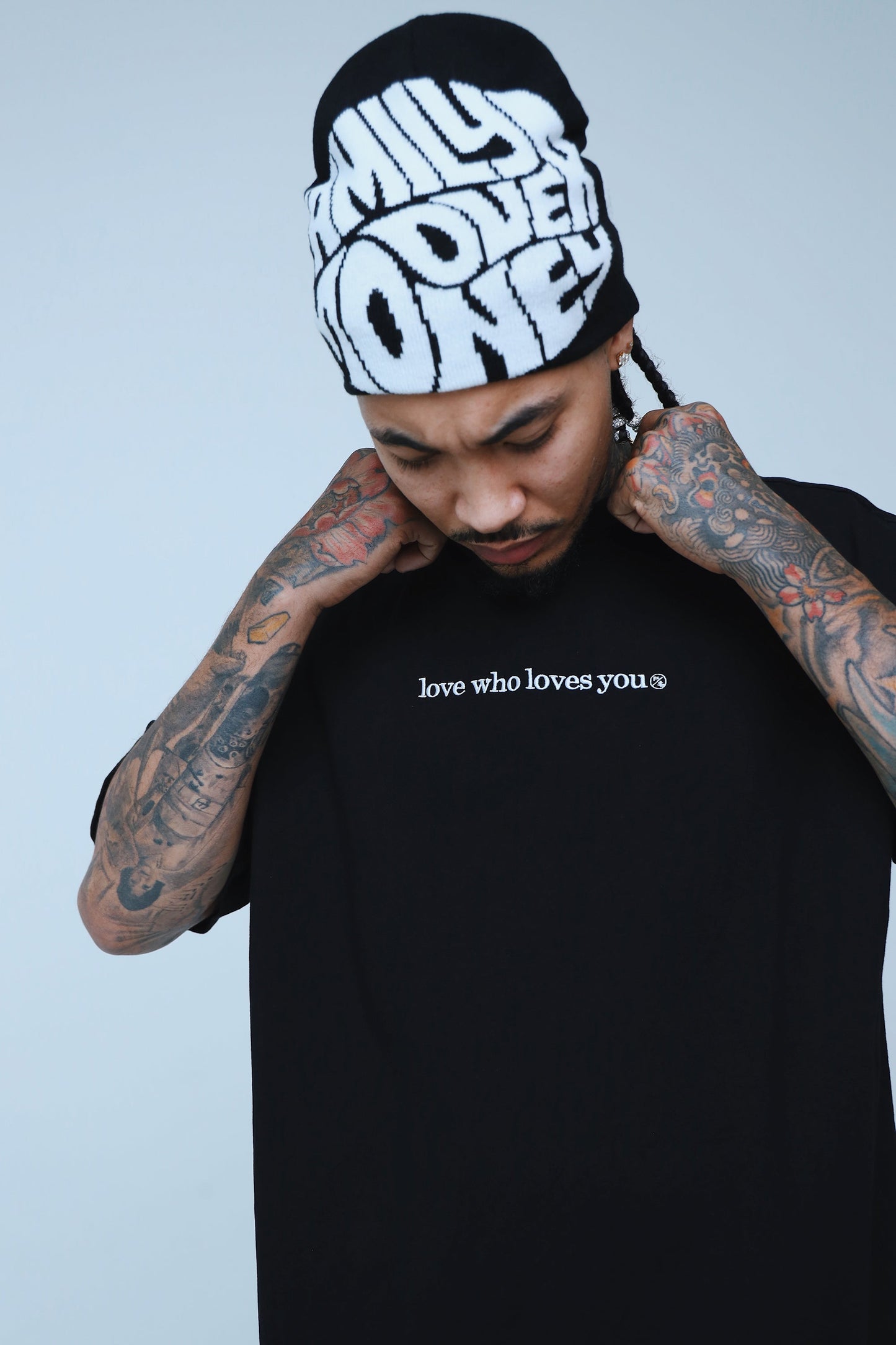 Love Who Loves You Oversize Shirt | Black