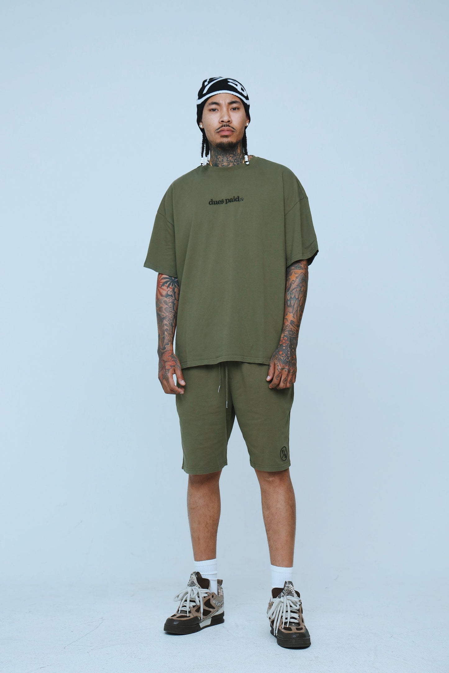 Dues Paid Oversize Shirt | Military Green