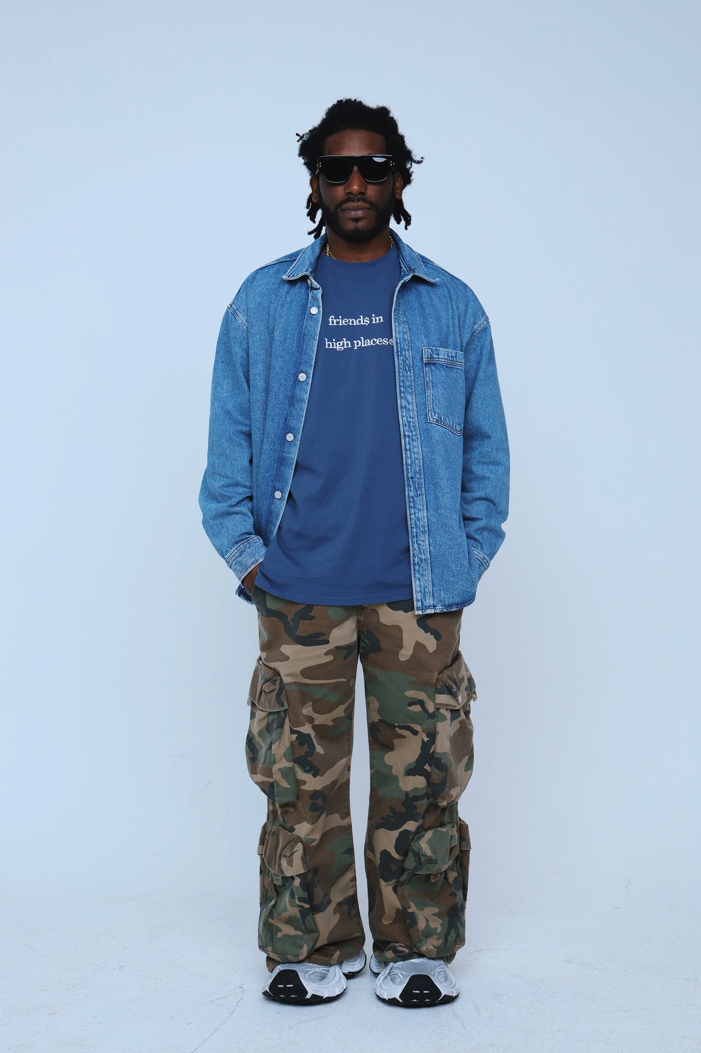 Friends In High Places Tee  | Navy