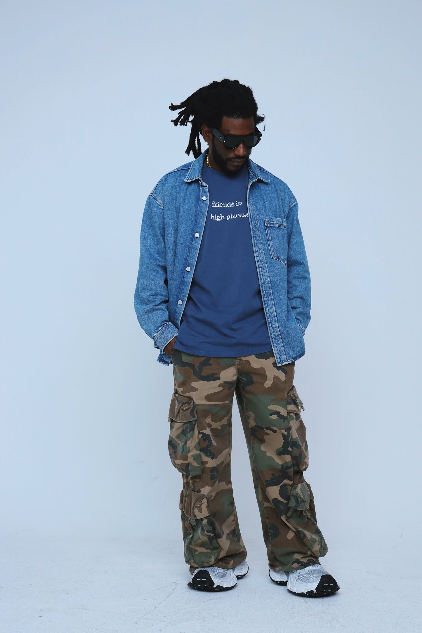 Friends In High Places Tee  | Navy