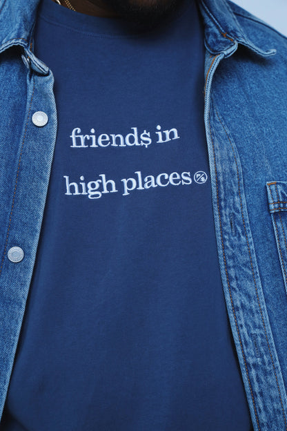 Friends In High Places Tee  | Navy