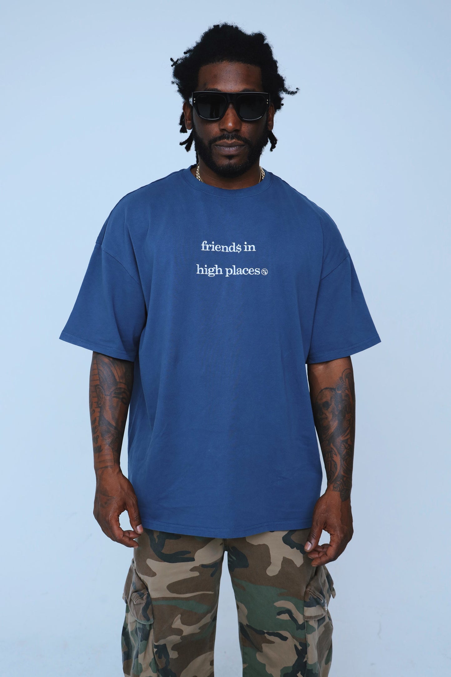 Friends In High Places Tee  | Navy