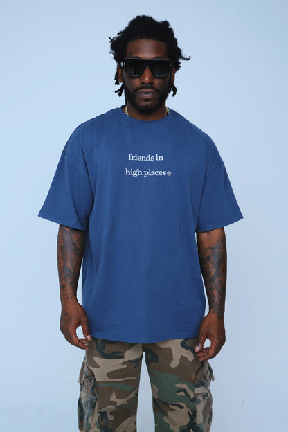 Friends In High Places Tee  | Navy