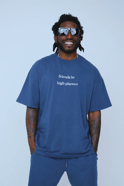Friends In High Places Tee  | Navy