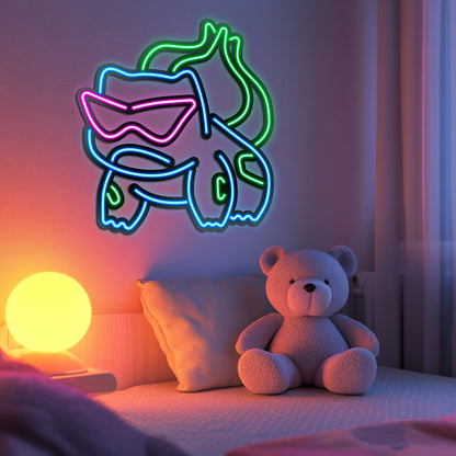 Bulbasaur Metal Neon Wall Art