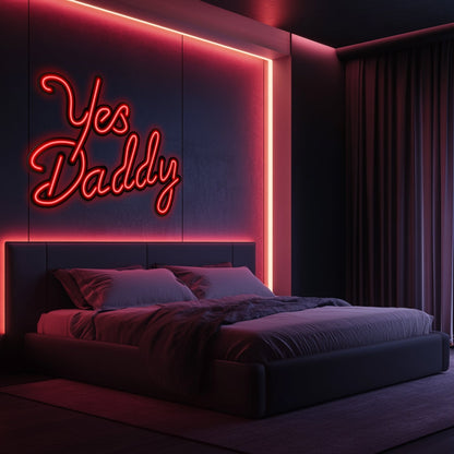 Yes Daddy Metal Neon Wall Art