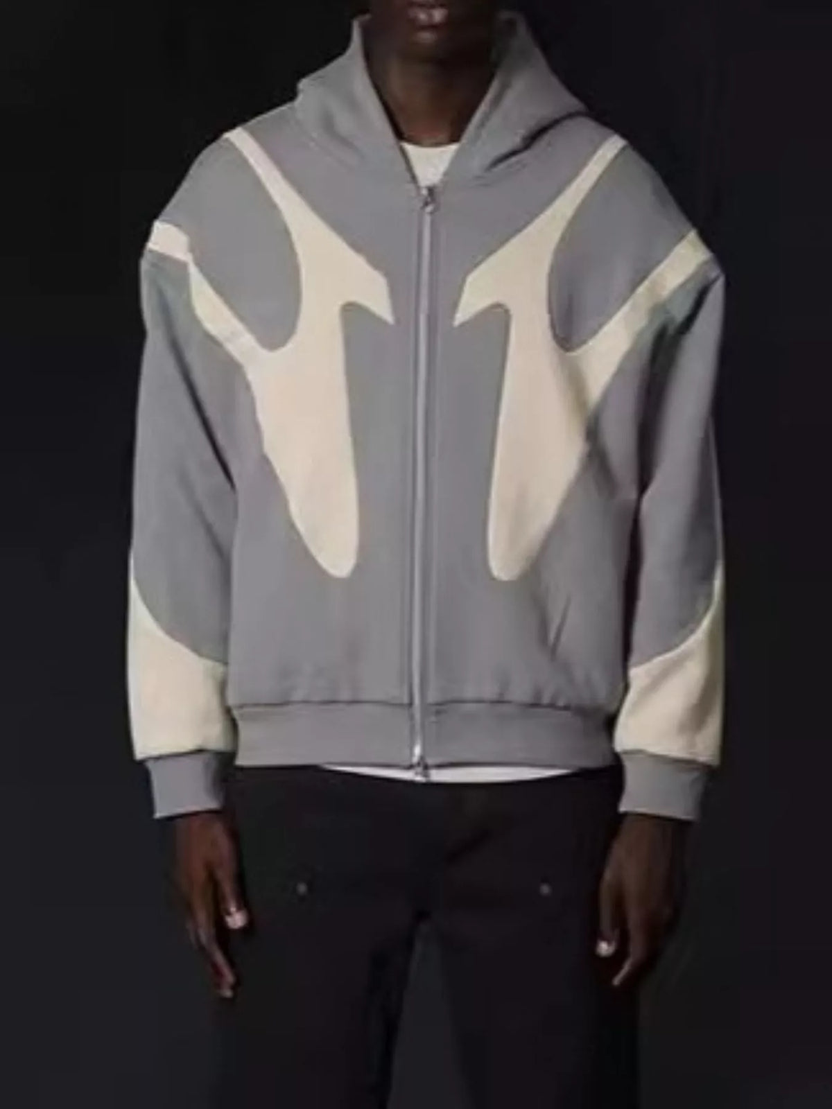 Men's oversized color-block hoodie