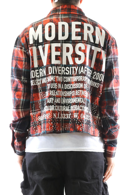 Heavy Flannel Crop Top Button Down Shirt