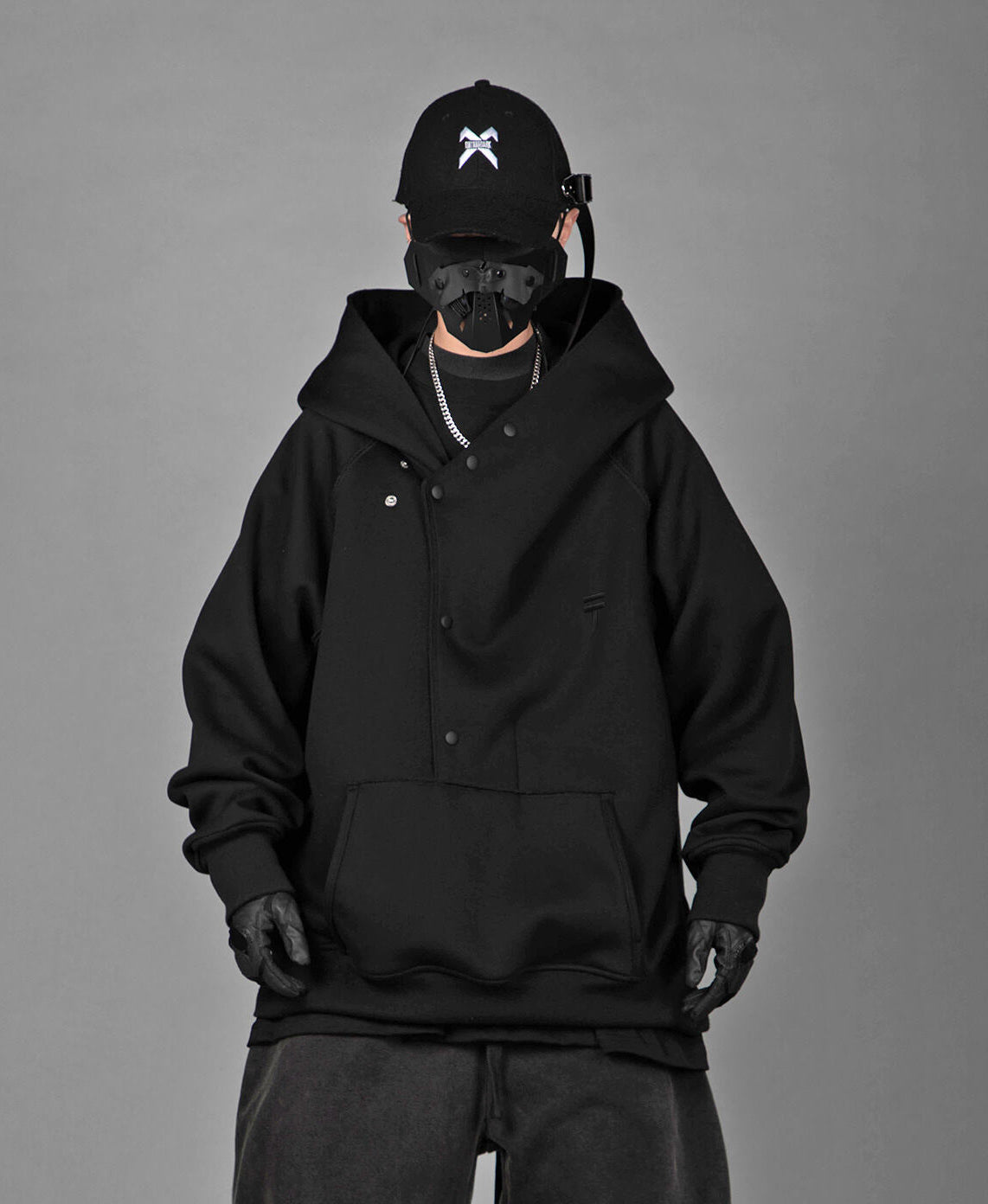 Layered Hoodie | Black