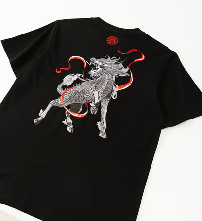 Raging Kirin Embroidery Tee