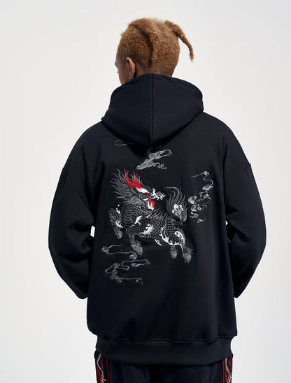 Kirin Embroidery Hoodie