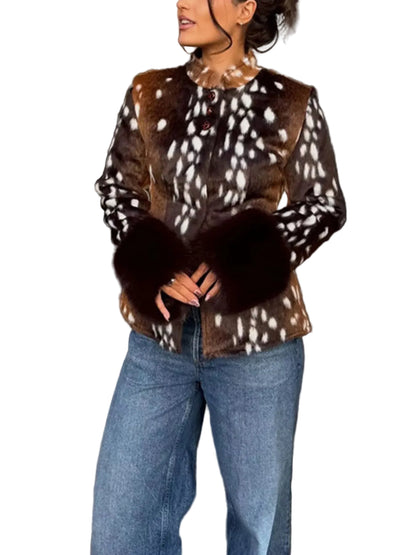 Faux Fur Long Sleeve Outerwear