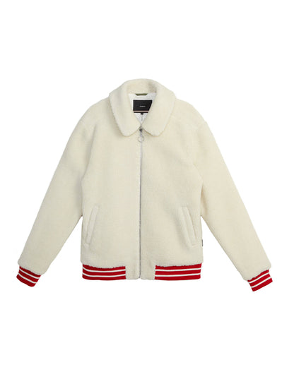 Sherpa Zipup Jacket | Off White