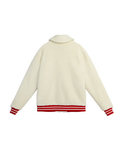 Sherpa Zipup Jacket | Off White