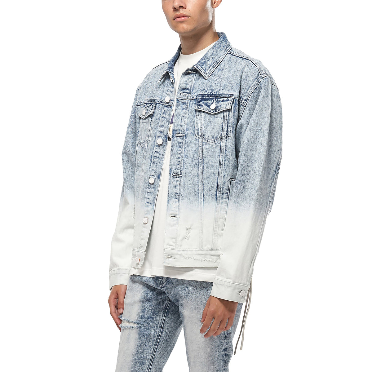 Denim Trucker Jacket | Ombre Bleaching