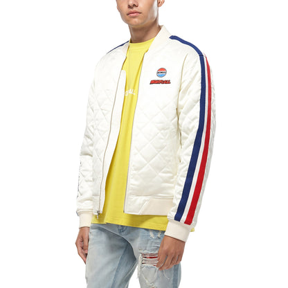 Quilted Satin Jacket | Off White