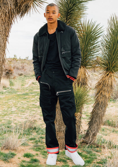 Sherpa Collar MA2 Bomber Jacket | Black