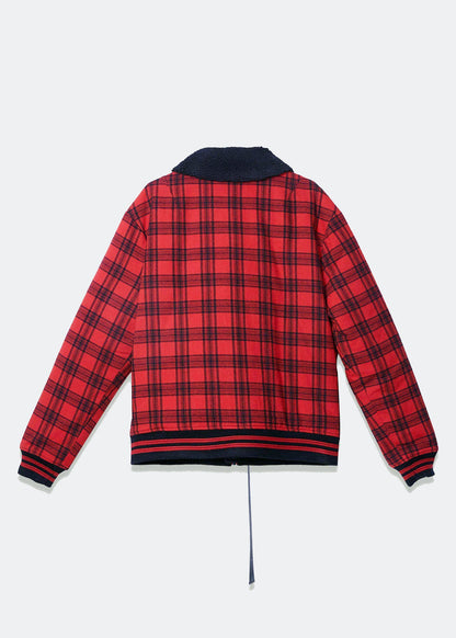 Sherpa Collar MA2 Bomber Jacket | Red