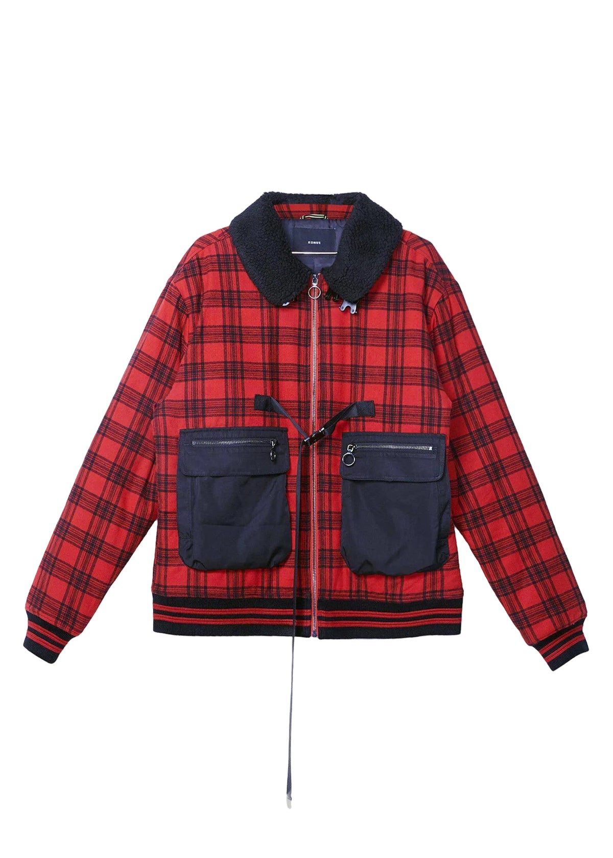 Sherpa Collar MA2 Bomber Jacket | Red