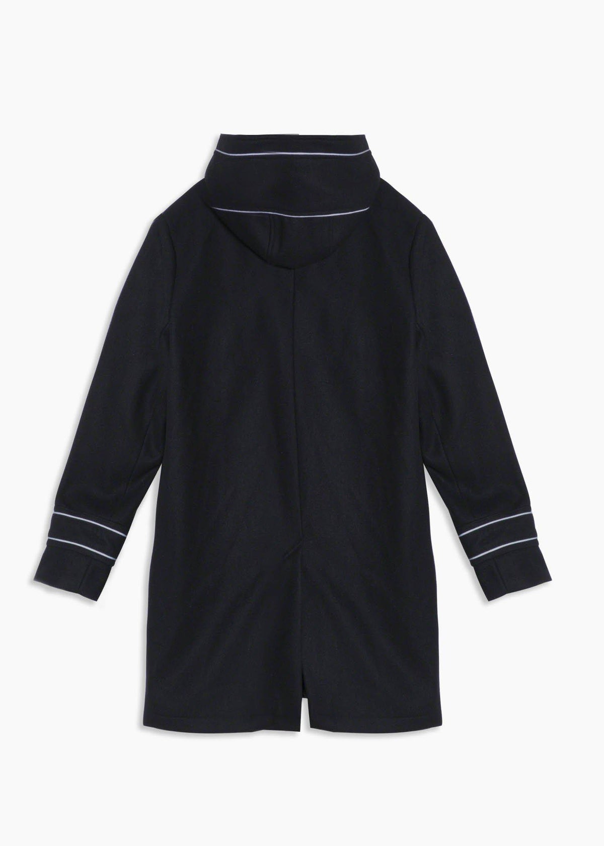 Wool Blend Hooded Coat | Black
