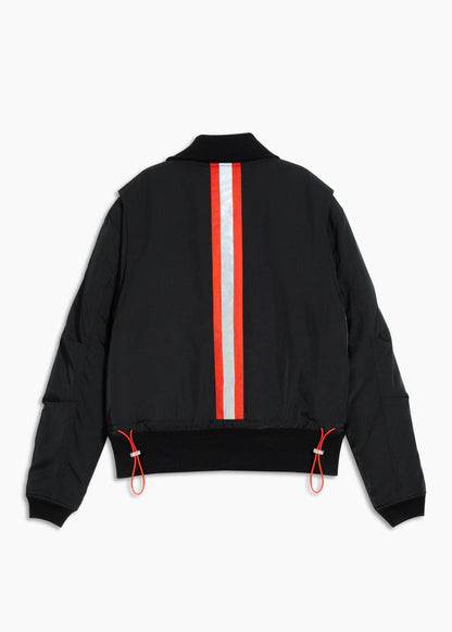 Mock Collar Bomber Jacket |Black