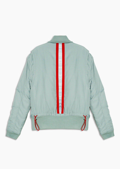 Mock Collar Bomber Jacket | Green