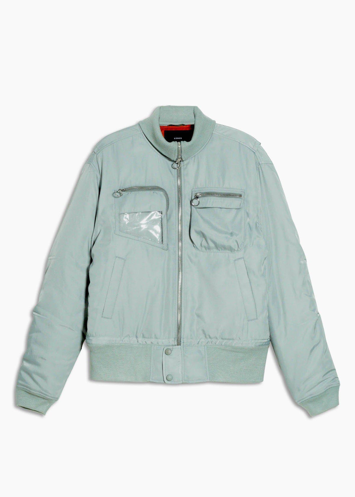 Mock Collar Bomber Jacket | Green