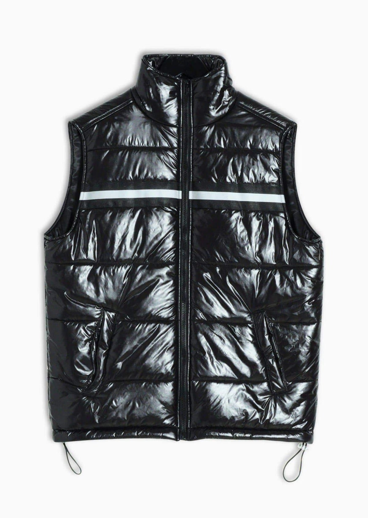 Zip-Up Puffer Vest | Black