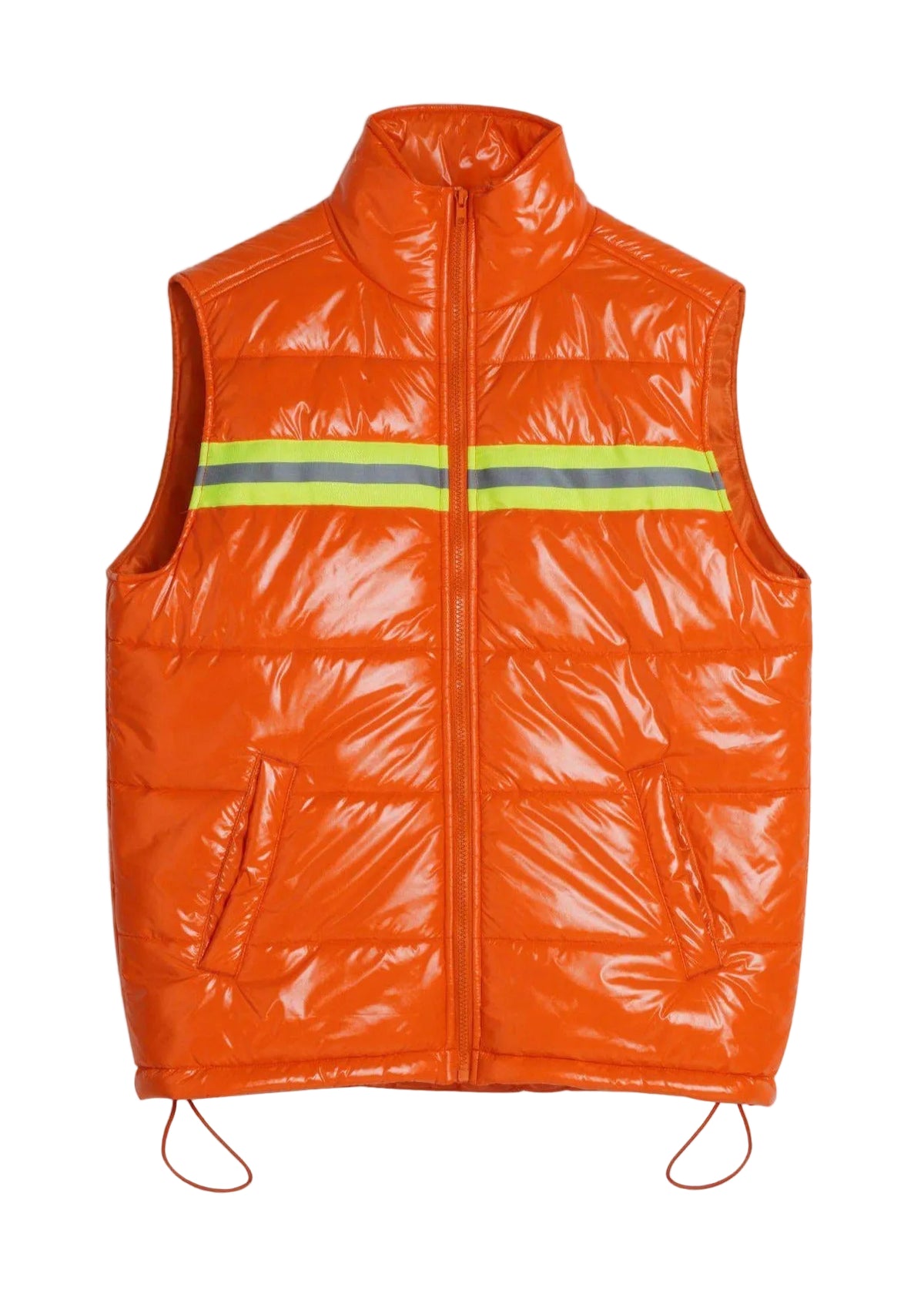 Zip-Up Puffer Vest | Orange