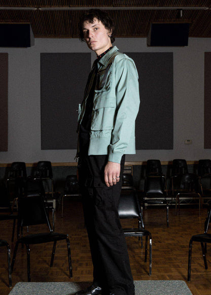 Bellow Flap Pockets Jacket | Teal