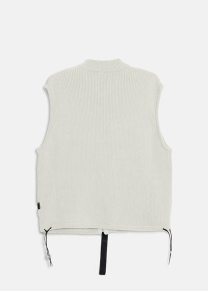 Sweater Utility Vest w/ Bellow Pockets | Off White