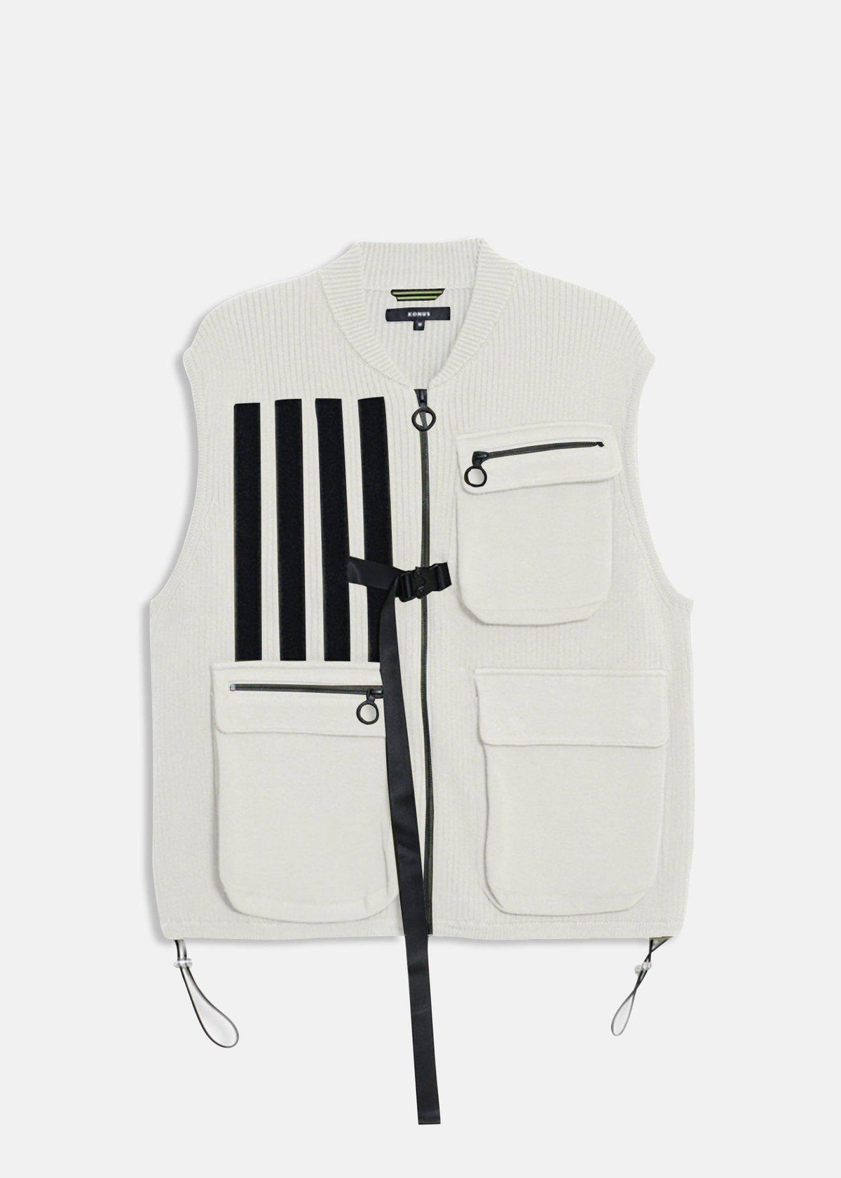 Sweater Utility Vest w/ Bellow Pockets | Off White