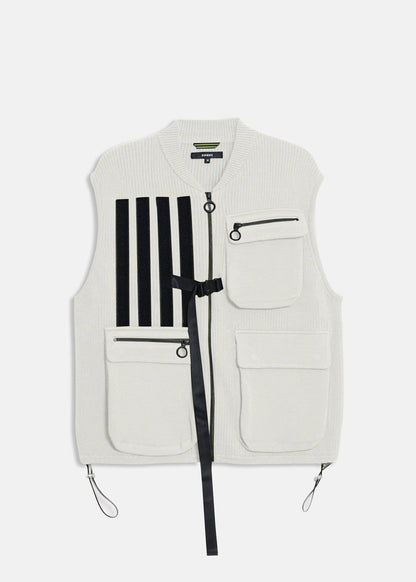 Sweater Utility Vest w/ Bellow Pockets | Off White