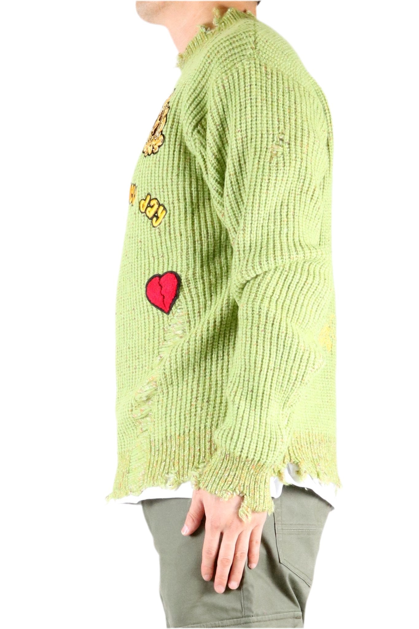 Orion Heavy Gauge Ripped Knit Sweater