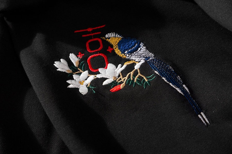 Flowers Embroidery Hoodie