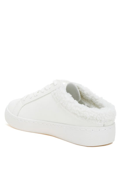 Moxie Fur Collar Slip On Sneakers