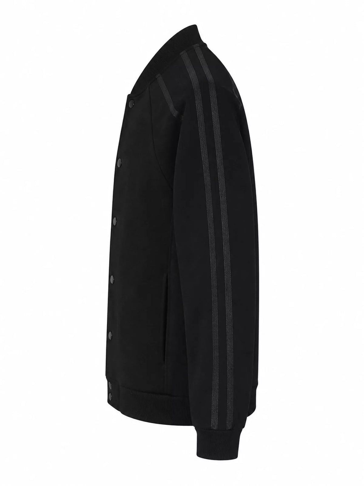 Side Striped Snap-Button Jacket — alternate product view | KRIFFA