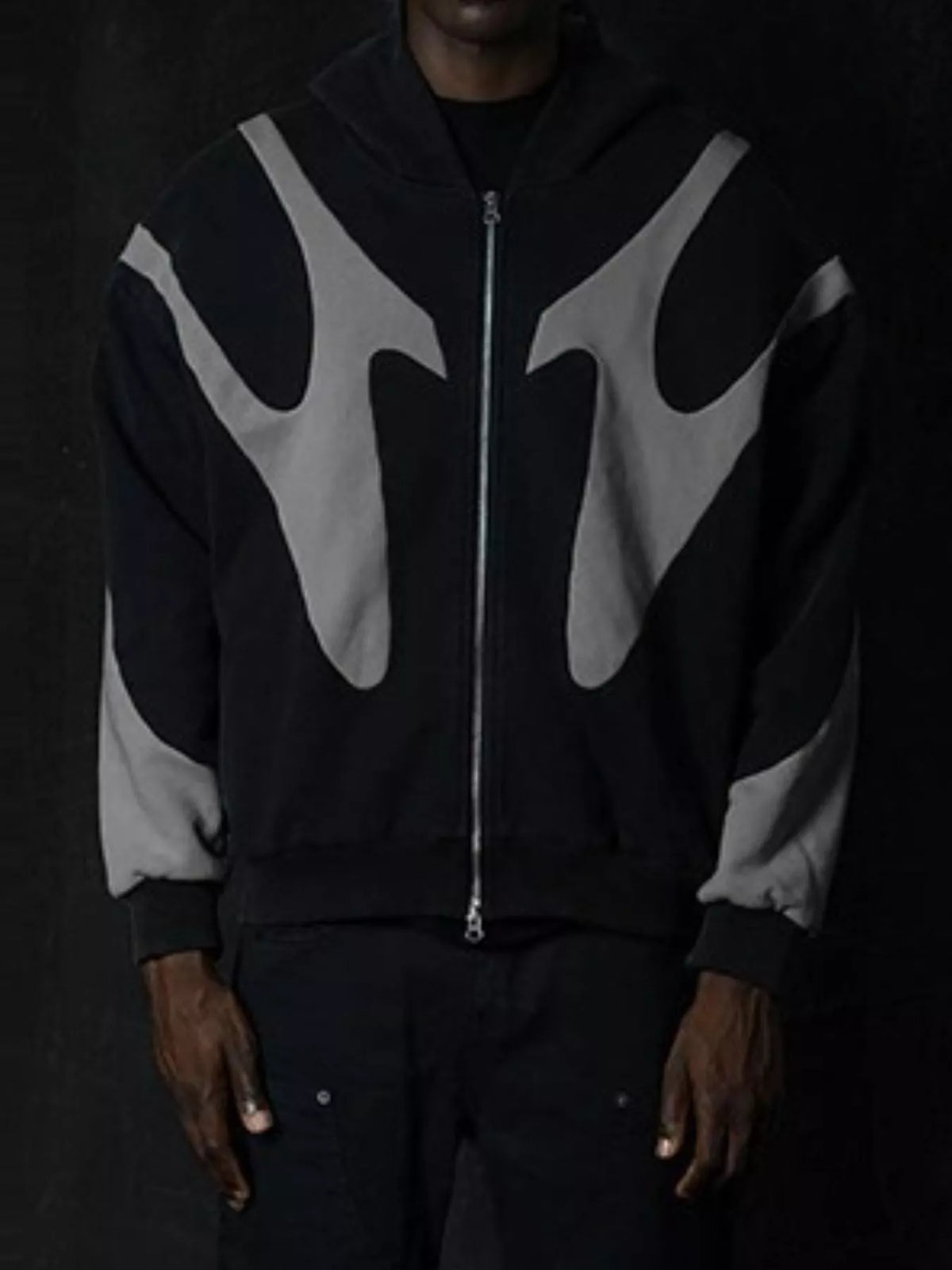 Men's oversized color-block hoodie