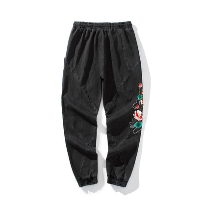 Flowers Embroidery Joggers