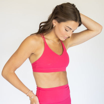 AIRE Ultra-Soft Cross Back Sports Bra | A-D Cup | Medium Support