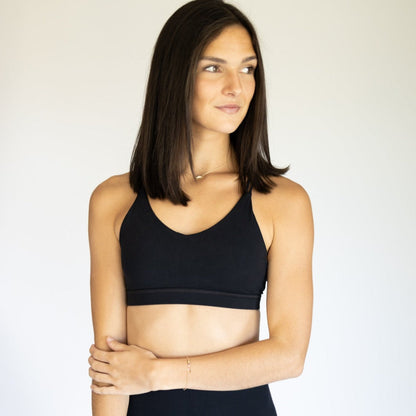 AIRE Ultra-Soft Cross Back Sports Bra | A-D Cup | Medium Support